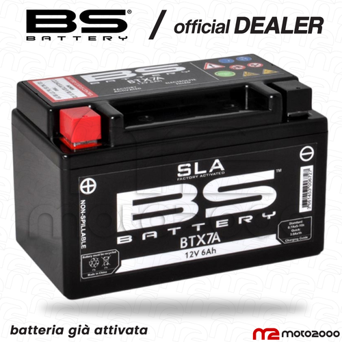BATTERIA YUASA YTX7A-BS 12V 6AH SYM 50 FIDDLE - Foto 5
