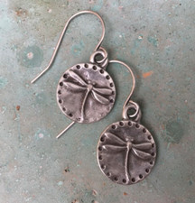 NEW Sundance Charm Dragonfly Earrings Artisan Handmade Jewelry
