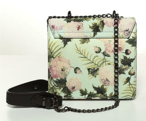 Bolso bandolera verde floral bordado doble compartimento ANTONIO MARRAS - Imagen 3 de 6