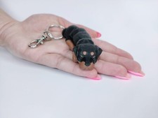 3D Printed Rottweiler Dog Flexi Keyring – Articulated Pet Lover Gift, Fidget