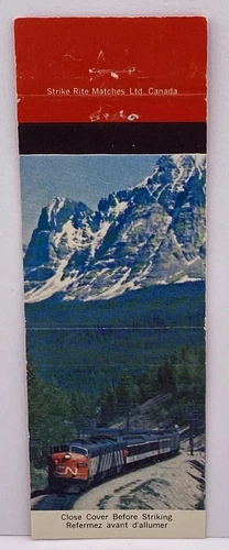 CN Rail Canadian National Railway Train Canada Matchbook Cover