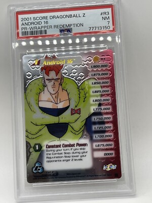 Android 16 PSA 7 NM 2001 Score Hi-Tech Foil R3 Promo Dragon Ball Z
