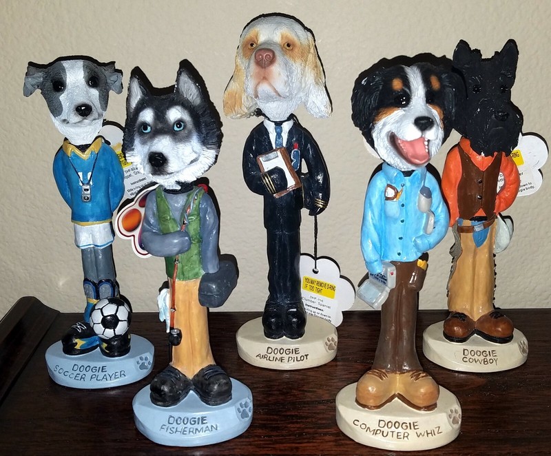 26 Set Doogie Profession Bodies Interchangeable Breed Head Figurines Statutes