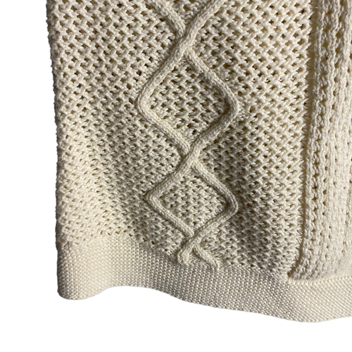 Parkhurst Women's Beige 100% Cotton Pattern Knitted Cowl Neck Sweater Sz S - Picture 4 of 8
