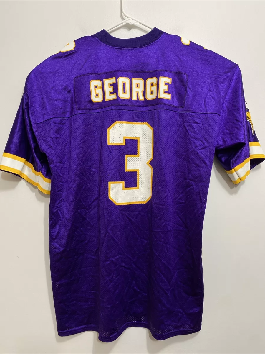 Jeff George 3 Minnesota Vikings Jersey football Puma Vintage XL Purple Skol
