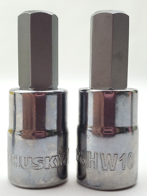 #ad Lot of 2 Husky HW10 10 mm Hex Bit Sockets 3 8quot; Drive $12.99