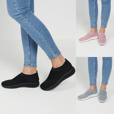 Ladies Running Trainers Sneakers Womens Slip On Jogging Gym Comfy Fashion Shoes
