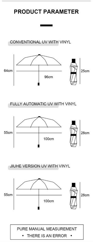 50+ Anti-UV Sun Rain Protection Windproof Flower Parasols 3 Folding