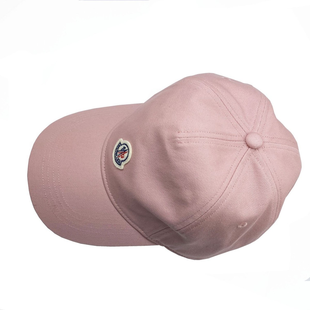 Moncler Hat Baseball Cap Light Pink Size M Logo-Patch Cotton