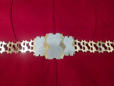  Million Dollar Championship Gold Plated Belt  Zinc Metal Plating belt.