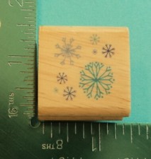 SNOWFLAKES Winter Christmas Rubber Stamp