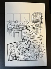 DIE KITTY DIE original art! Dan Parent art! Signed Rich Koslowski!