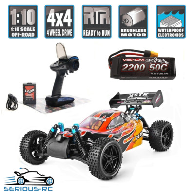 HSP XSTR RC Auto Buggy 3S LiPo BÜRSTENLOS Offroad 1:10 Maßstab 54 MPH Inc Akku