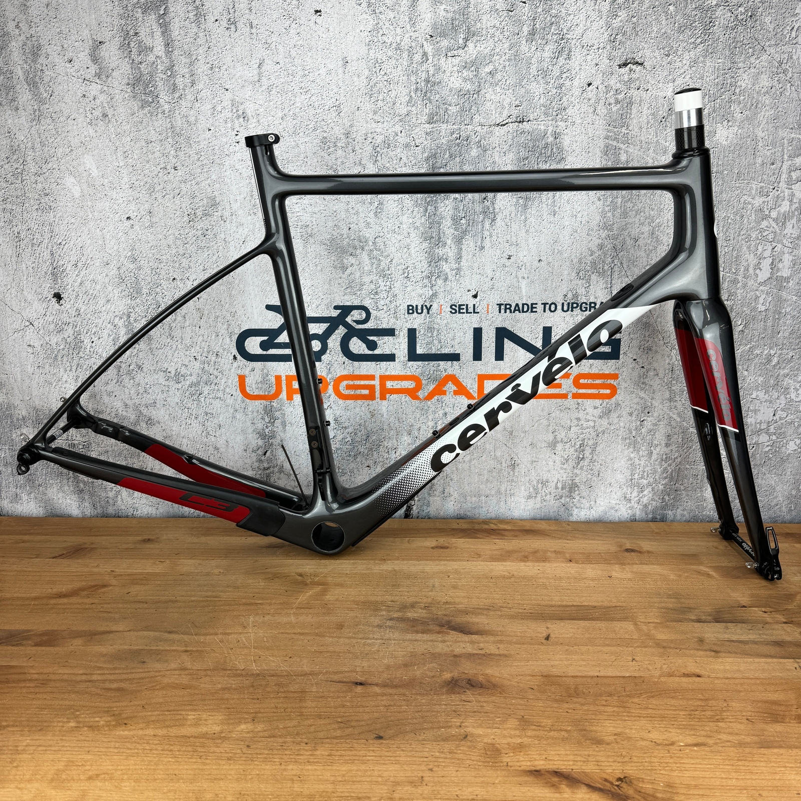 Mint! 2016 Cervelo C3 56cm Carbon Disc Brake Endurance Frameset 700c 1700g