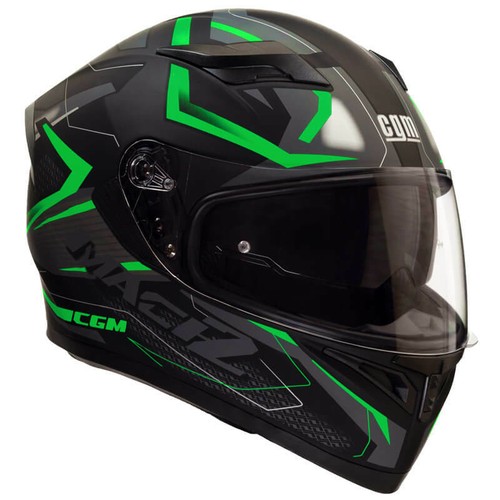 Casco Moto Integrale DOPPIA VISIERA CGM MACH2 verde fluo opaco (omologato)  | eBay