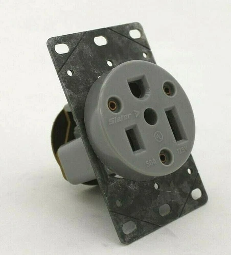 Slater 3803-BR Flush Range Receptacle NEMA 5-50