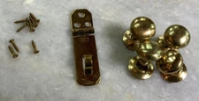Antique Vintage solid Brass Foot Feet Knob Knobs Chest Box Latch Lock Pull Pulls