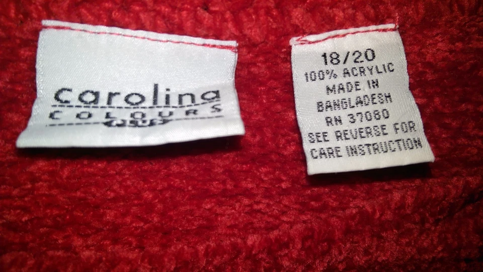 Camisa suéter blusa Carolina Colours para mujer talla 18/20 18W/20W roja Foto 2 de 3