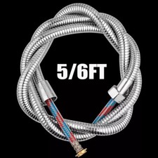 5/6FT Flexible Stainless Steel Hose For Bidet Shower Bathroom Toilet Leak Proof