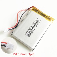 3.7v 1000mAh Lipo Rechargeable Battery JST 3pin 1.0mm plug power supply 503450