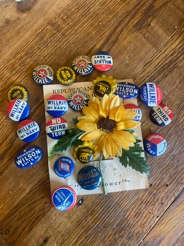 vintage political buttons
