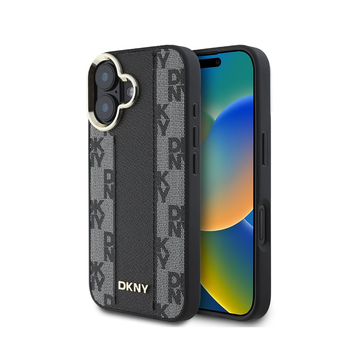 Coque iPhone 16 Plus noire motif carreaux pour votre quotidien