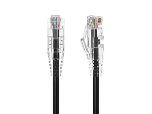 35ft Mince Cat6 Cable Ethernet mince 28AWG Sans tache RJ45 pour le jeu PS5 TV, noir