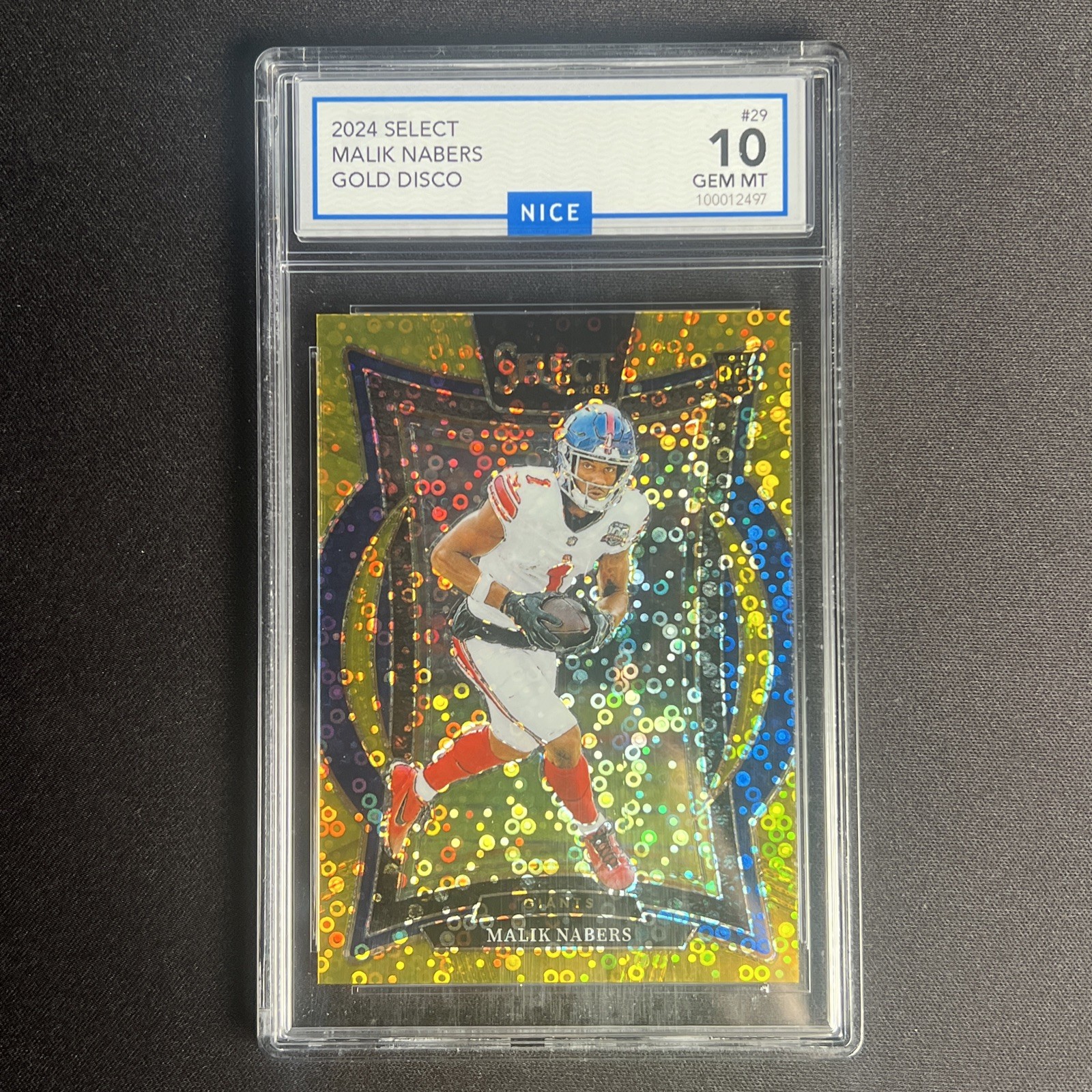 2024 Select Malik Nabers Gold Disco Rookie /10 NICE GEM MT 10 #29 Concourse