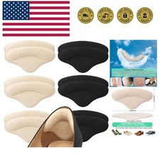 Versatile Soft Heel Protectors - 6 Pairs for Loose Shoes  Heel Pain Relief