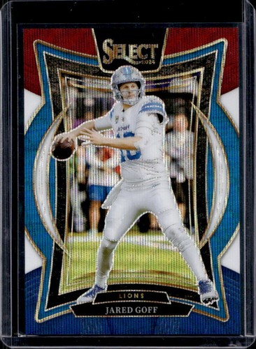 2024 Panini Select Jared Goff Concourse Tri-Color Prizm #/299 Lions