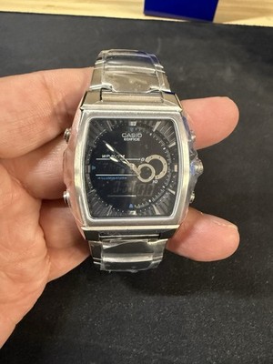 Rare Casio Edifice EFA-120D-(4334) 46mm Silver Stainless Steel Men’s  Wristwatch