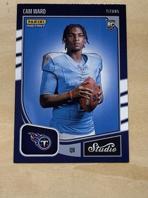 2025 Panini Instant NFL STUDIO ROOKIE SR4 CAM WARD TENNESSEE TITANS /367