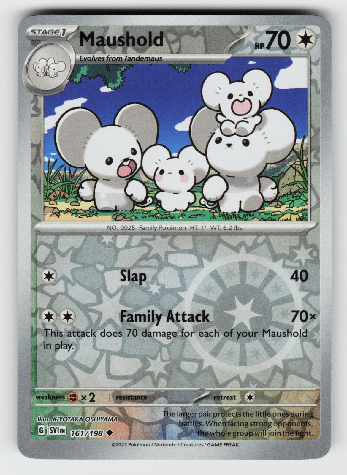Maushold 161/198 Scarlet & Violet UC Reverse Holo NM/M Pokemon