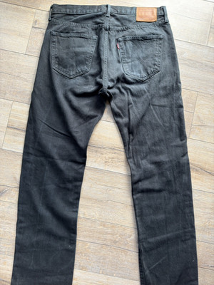 Levi's 501 Jeans W36 L34 Schwarz Black Denim Straight Fit Vintage Herren