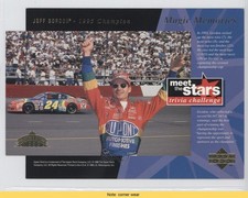 1996 Meet the Stars Trivia Challenge Jumbo Prizes Jeff Gordon HOF READ 0q3