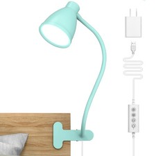 Desk Lamp With Clamp 10w 38 Led Clip On Light 3 Color 10 Brightness Auto Off Tim