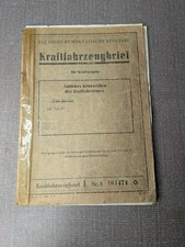 KFZ Brief  Fahrzeugbrief DDR IFA PKW Wartburg 311/0 Baujahr 1957 Zustand Fotos;