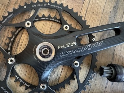 STRONGLIGHT PULSIONコンパクト 170-48x36 BB付 STRONGLIGHT Pulsion Carbon Fiber Road Bike Crankset 53/39 175mm Ti