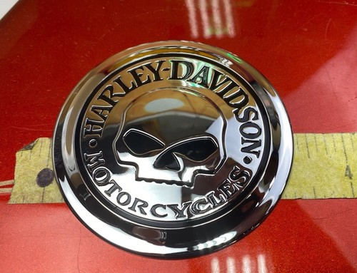 OEM Harley Sportster Willie G Skull Gas Fuel Tank Cap Cover Medallion Badge