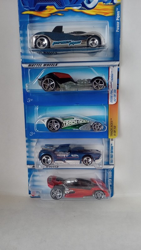 (5) Hot Wheels - Power Pipes, Diesel boy, Brutalistic, Maelstrom, Open Road-ster