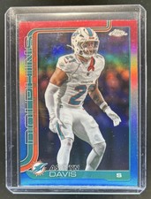 2025 Topps Chrome Ashtyn Davis Red/White/Blue Refractor #194 Dolphins