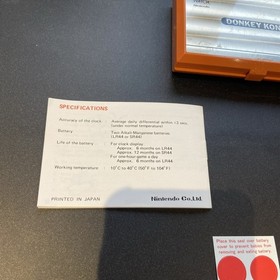 Donkey Kong NINTENDO Game & Watch VINTAGE Handheld LCD Original 1982 Electronic