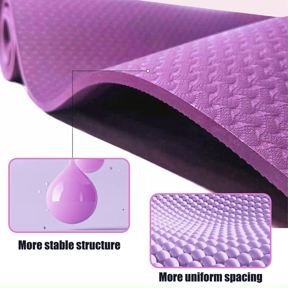Extra Thick 24x72 Inch Eco-Friendly TPE Non-Slip Yoga Mat for Exercise Extra Thick 24x72 Inch Eco-Friendly TPE Non-Slip Yoga Mat for Exercise