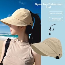 For All Head Sizes Summer Sun Hat For Poolside Relaxation Polyester Material