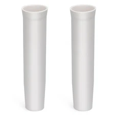 2PCS 1-5/8 inch Flared White Vinyl Inserts for Fishing Rod Holder, 9 Inches L...
