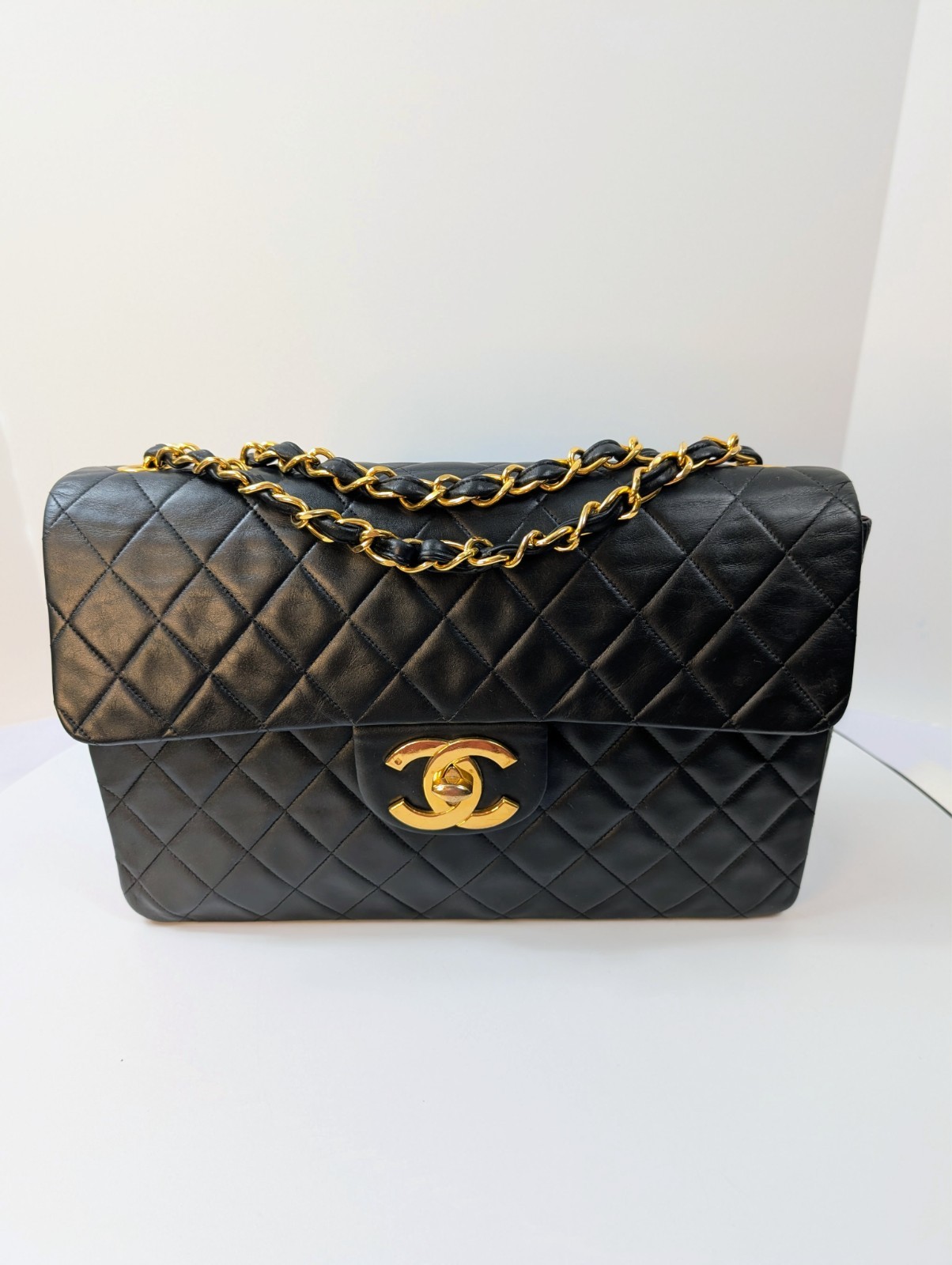 Chanel Vintage Black Series 3 Classic Maxi Calfskin Single Flap Bag image 4