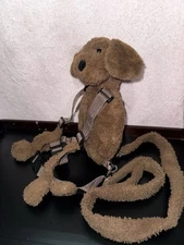 Goldbug Eddie Bauer Plush Brown Puppy Dog Toddler Backpack Harness HTF