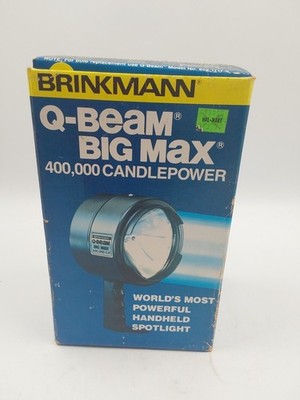 Vintage Brinkmann Q-Beam Big Max Spotlight Auto 12V 300,000 CP Floats Working 