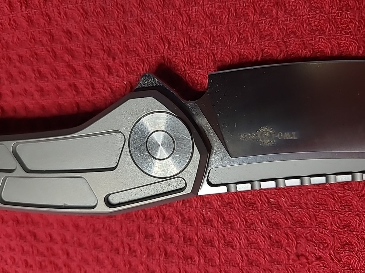 Two Suns Folding Gray Titanium Handle TS45 D2 | eBay