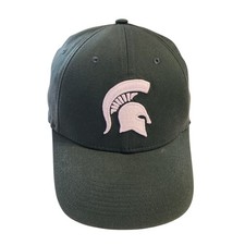 Nike Michigan State Spartans Baseball Cap Hat Green Logo Fitted Men Legacy 91